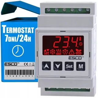 Termostat na DIN lištu TH-35 regulátor pre rohože, podlahové kúrenie, plynové kachle s týždenným